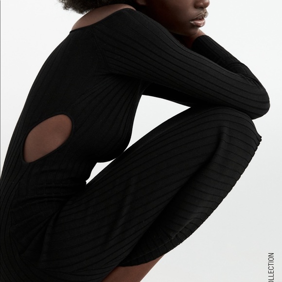 ZARA CUT OUT RIB DRESS - Picture 4 of 6
